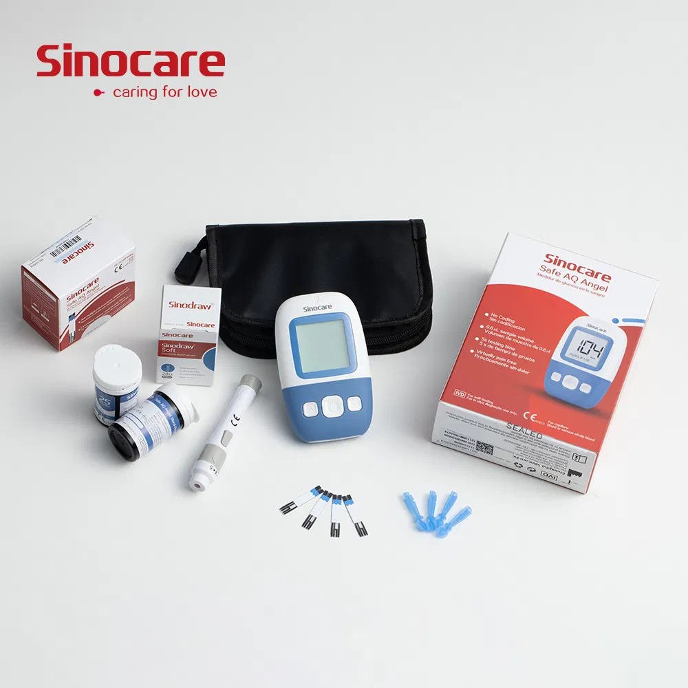 Medidor de glucosa en sangre portátil Sinocare equipo médico