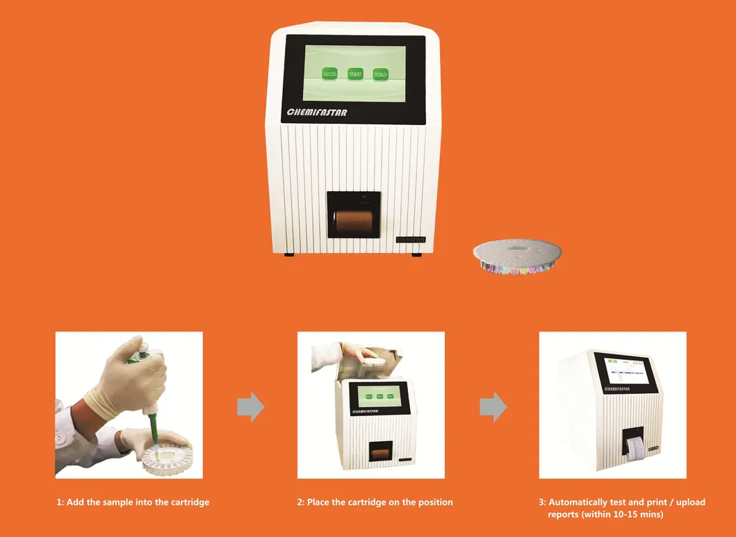 Analizador de Química Veterinaria Analizador Médico de Química Seca Veterinaria Analizador de Sangre Veterinaria