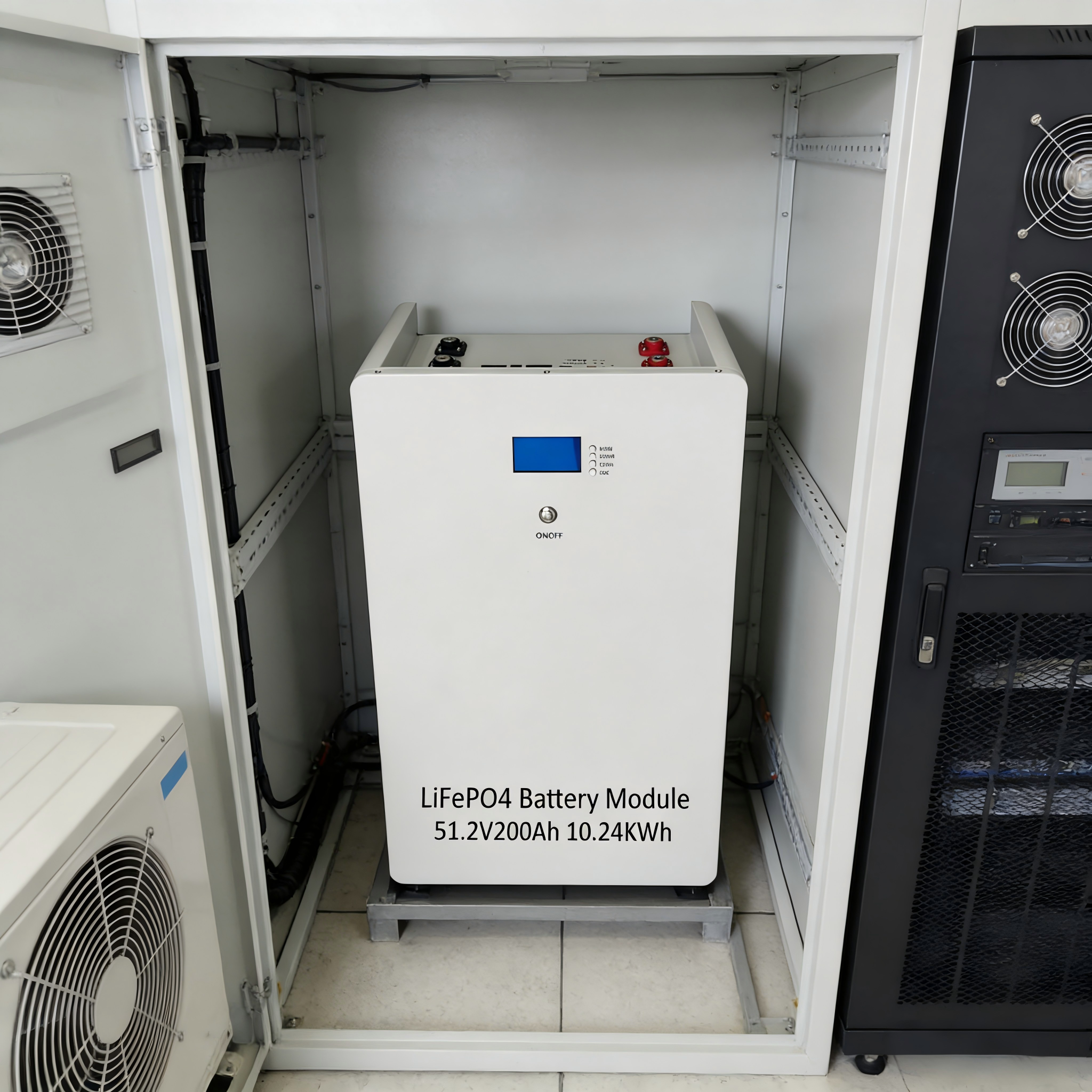 51.2V 200Ah Wall Mount LiFePO4 Battery - 10.24kWh for Home Solar / Telecom / Cabin / Farm / Clinic / Security Backup