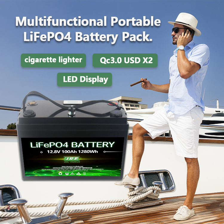12v 100ah Lifepo4 Battery Rechargeable Lithium Battery Pack with Self Heating Low Temperature Protection for Rv vans Marine Boat