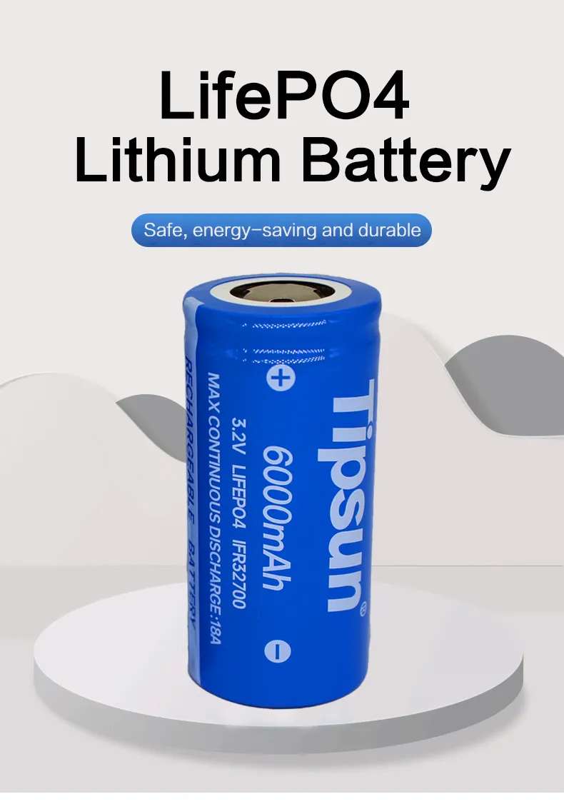 Grade A 32650 LiFePO4 Cells 3.2V 6Ah Lithium Iron Phosphate Battery 5C