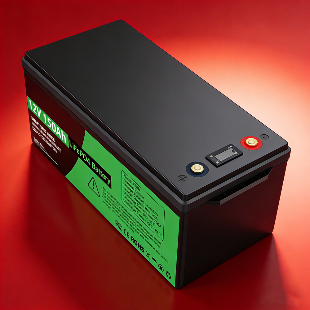 12V 150Ah Solid State LiFePO4 Battery Packs for Solar Storage 8000-Cycle BMS Golf Carts Forklifts Customized Packaging -20~60C