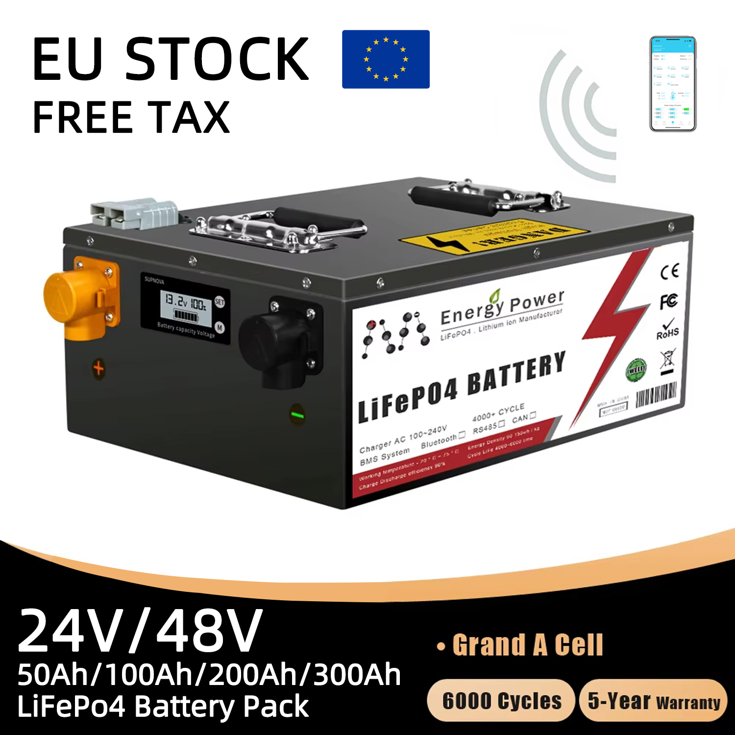 Factory Direct 24v 100ah Lifepo4 Battery Pack 2560wh High Performance Lithium Battery With 100a Bms for Marine Boat Solar