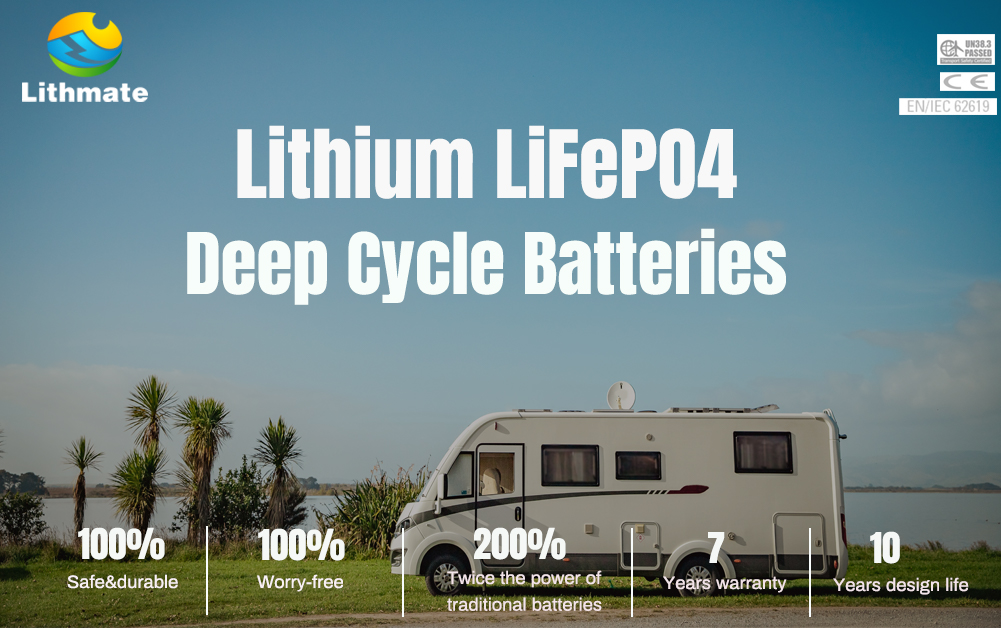 Lithmate RVs Caravan Deep Cycle Lithium LiFePO4 Battery 12V 200Ah 230Ah 280Ah 300Ah 560Ah Battery For RV