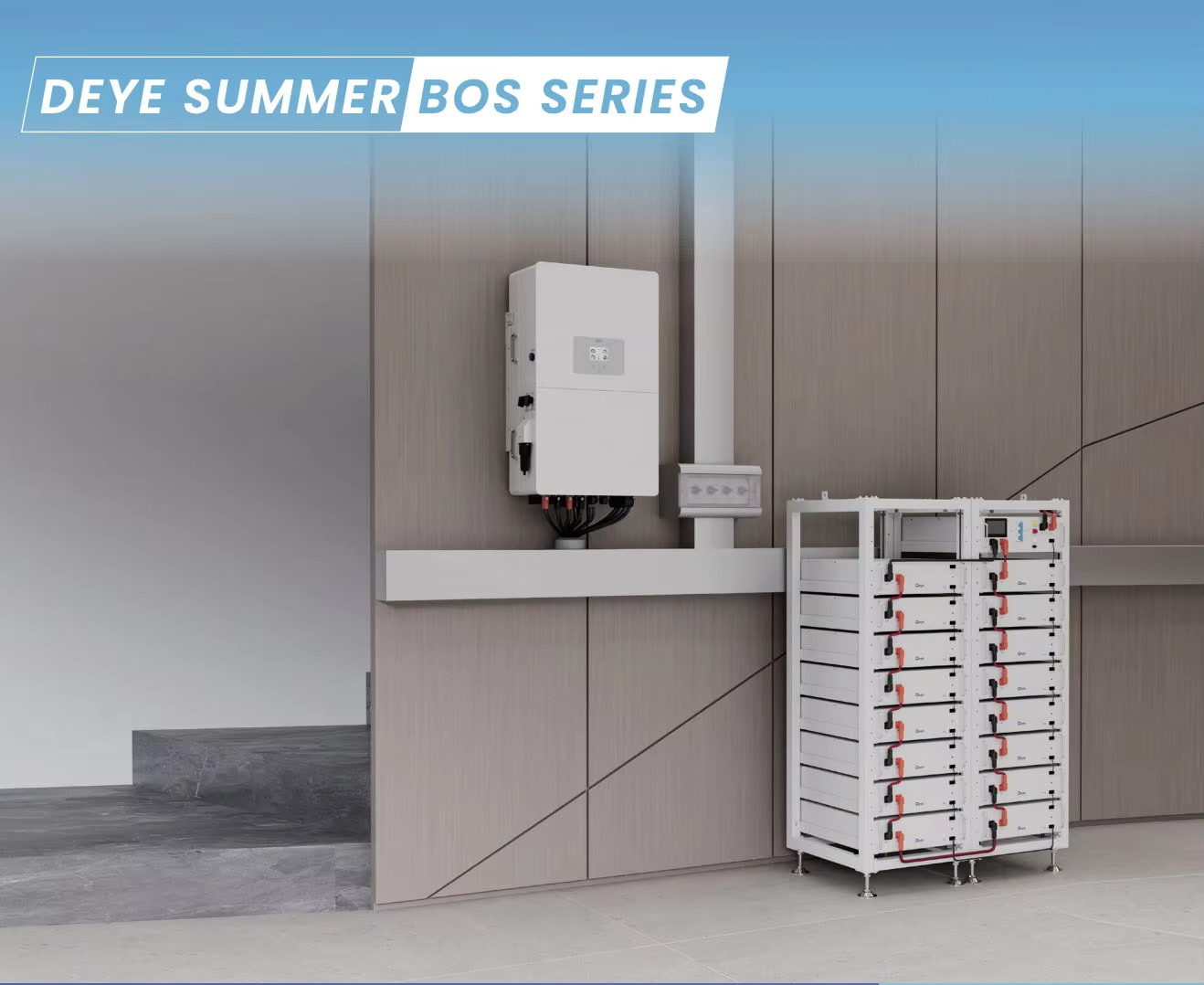 Deye Battery LiFePO4 Battery BOS-G Pro Rack-Mounted High Voltage 5.12kWh Energy Storage Lithium-Ion Batteries for Sale
