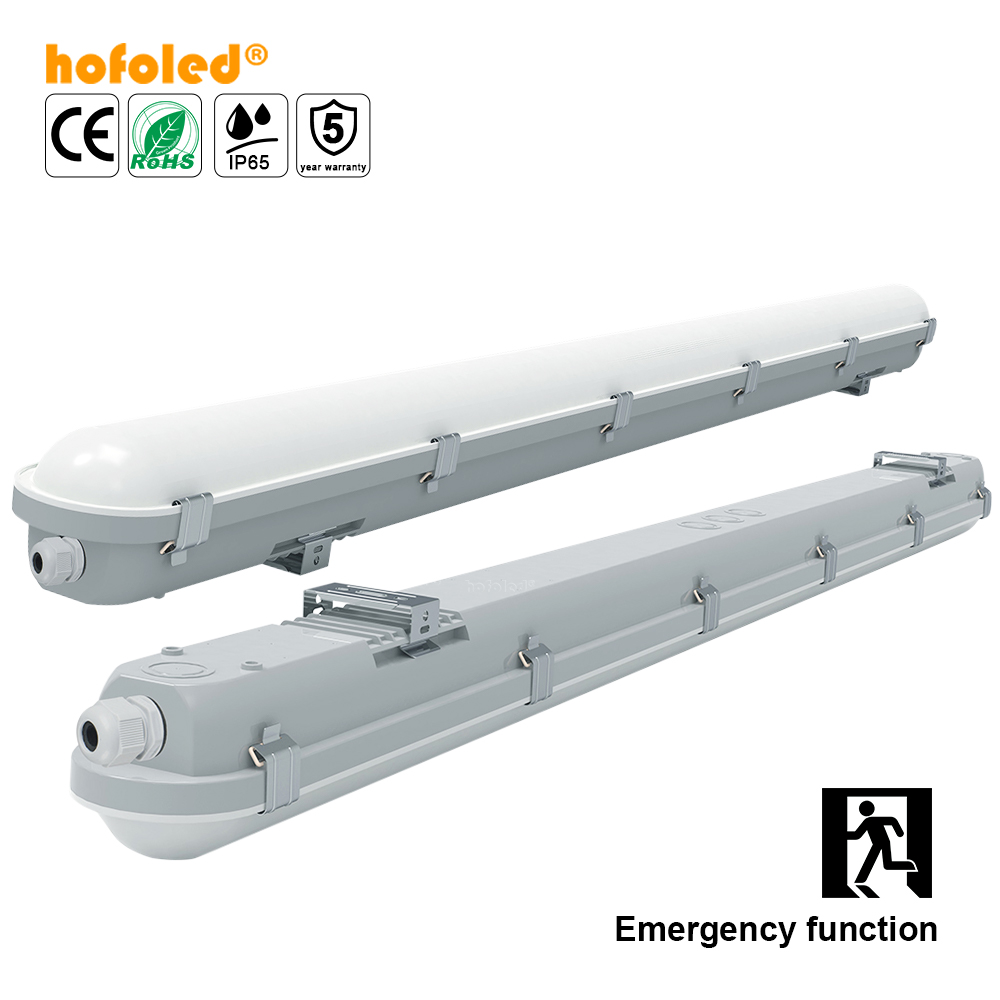 Duration 3Hrs/Maintained/ Self Test/ LiFePO4/ EN 60598-2-22 IP66 Battery Backup Tri-proof Light Emergency Light For UK DE Market