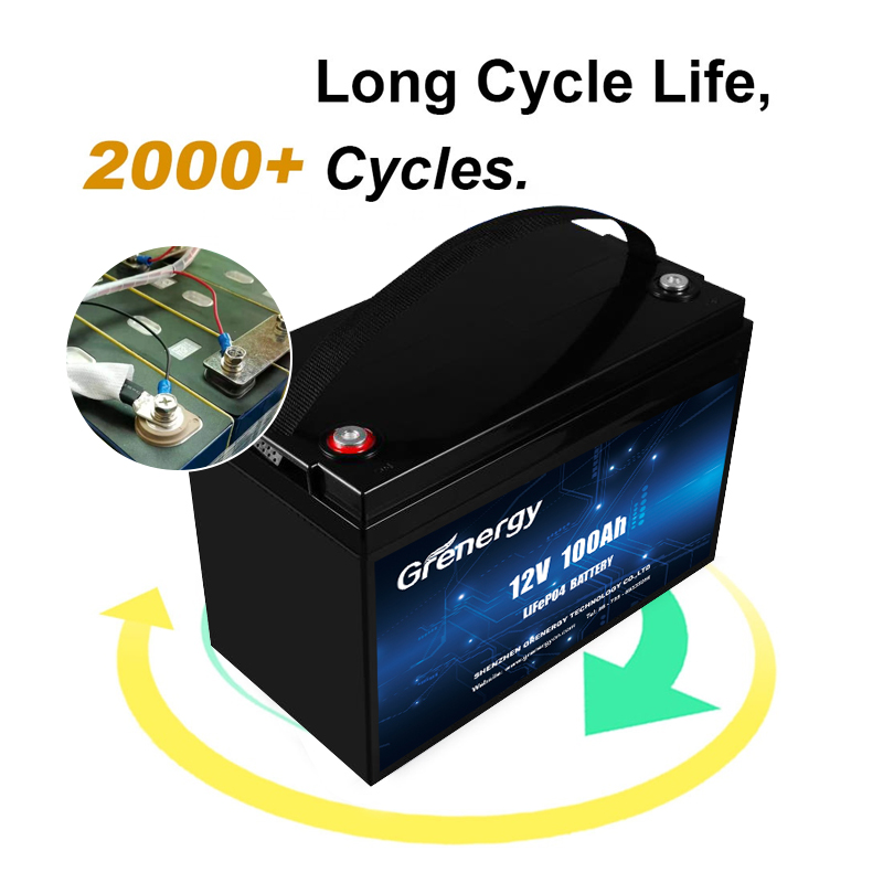 Manufacturers Deep Cycle Lithium Ion Batteries Lifepo4 12v 100ah Lithium Ion Battery Packs for Boats Golf Cart Rv