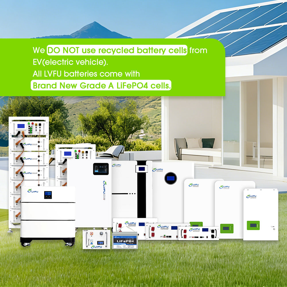 LVFU DE EU STOCK Floor Solar Inverter Battery 100Ah 200Ah 280Ah 300Ah Lithium Battery 48V LiFePO4 Home Energy Storage Battery