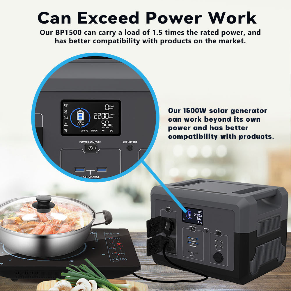 OEM ODM Power Station Solar Energy System 1500W 2400W 3000W 5000W Lifepo4 Outdoor Solar Power Generator Portable Power Station