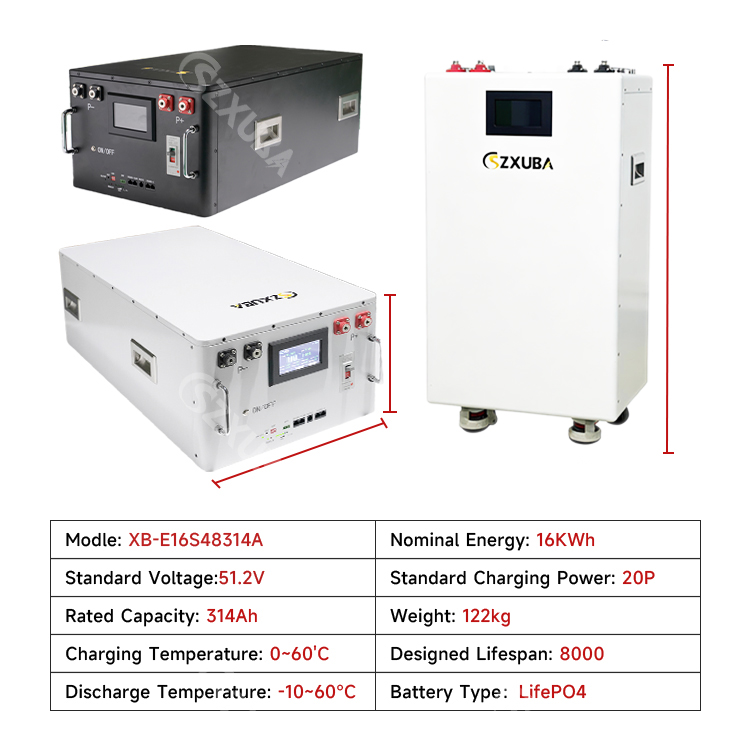 SZXUBA 51.2V280Ah 314AH JK Bms 200A Lifepo4 Energy Storage Fire Extinguisher 15kwh Floor Mounted Lithium Ion Battery Pack