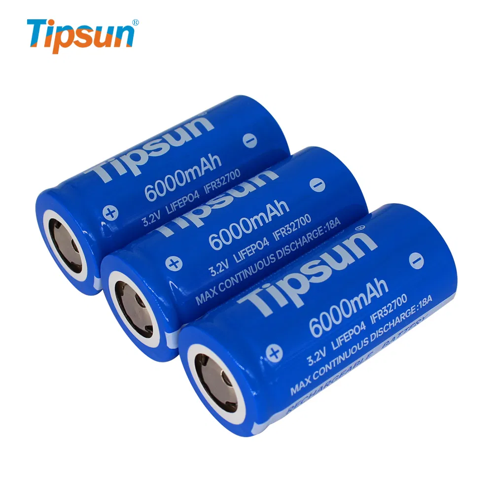 Tipsun Grade a 32650 LiFePO4 Cells 3.2V 6ah Lithium Iron Phosphate Battery 5c