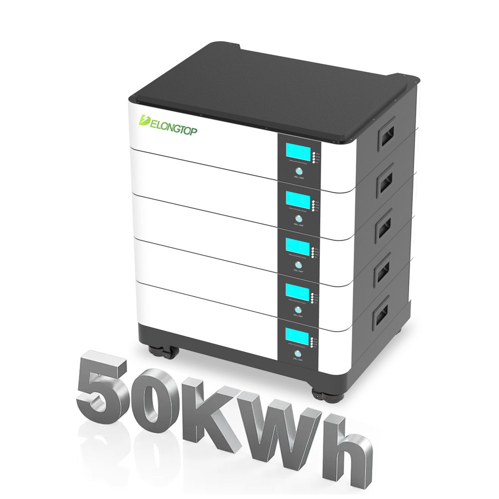 All in One Stacked Lifepo4 Battery Solar Energy Storage Power System Home 48v 51.2v 50kwh Stacked Lifepo4 Battery