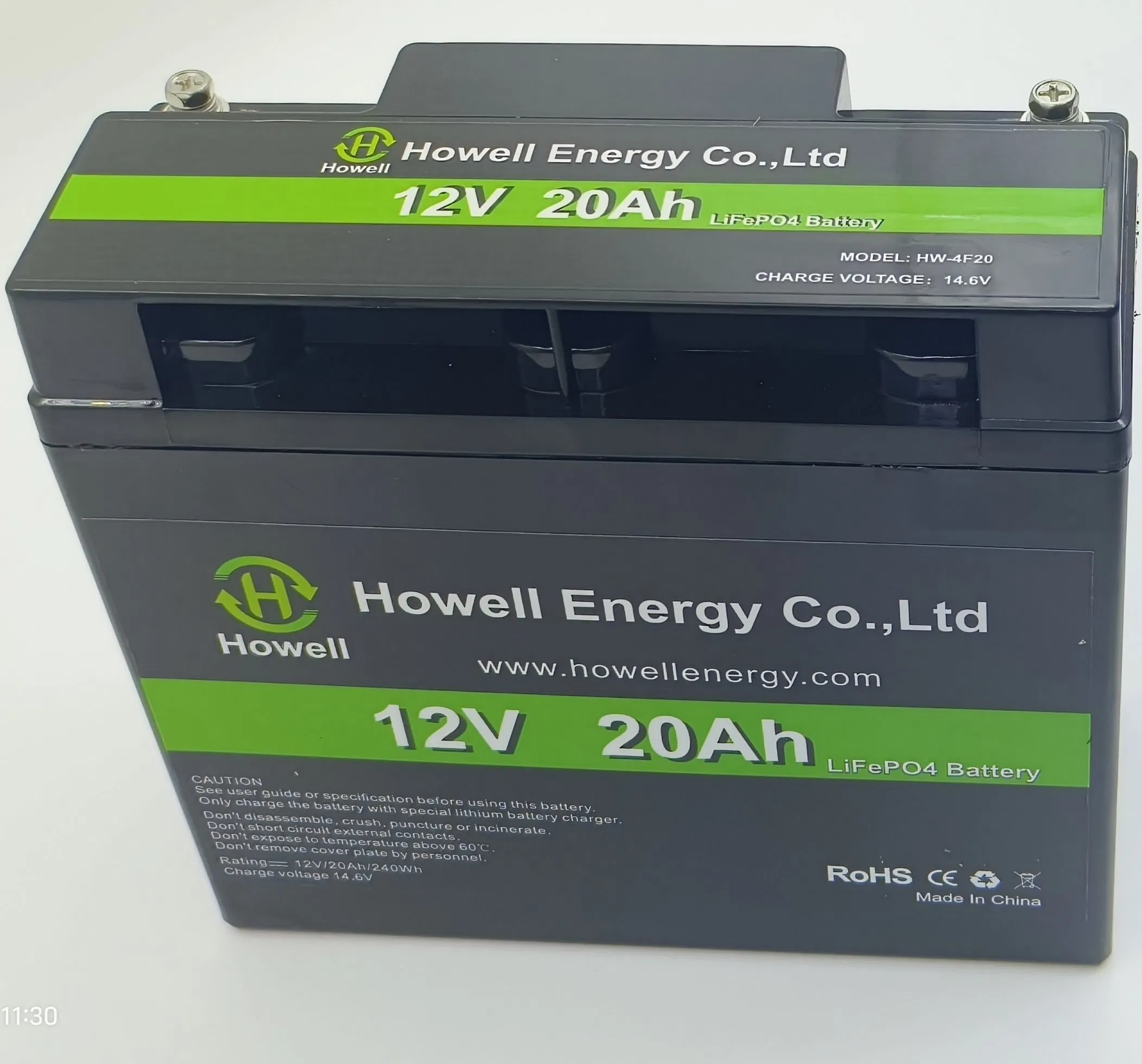 12V Rechargeable Battery 20ah LiFePO4 Lithium Iron Phosphate for Kid Scooters/Boat/Motor