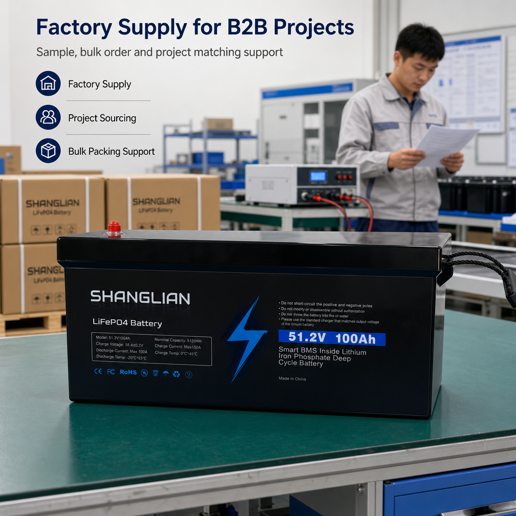 Heavy Duty 5120Wh 51.2V Lithium Battery 100A BMS for Caravan Marine Trolling Motor Forklift