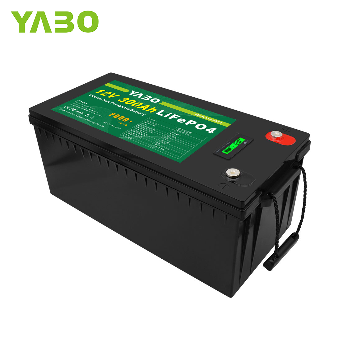 YABO Rechargeable Long Life 12V 300AH LiFePO4 Battery For Electric Vehicles Solar Energy Storage Systems Lithium Ion Batteries