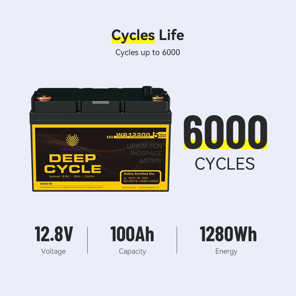 12v 24v 100ah 200ah 300ah Smart BMS Lifepo4 Rechargeable Solar Battery Camping Car RV Battery Lithium Ion