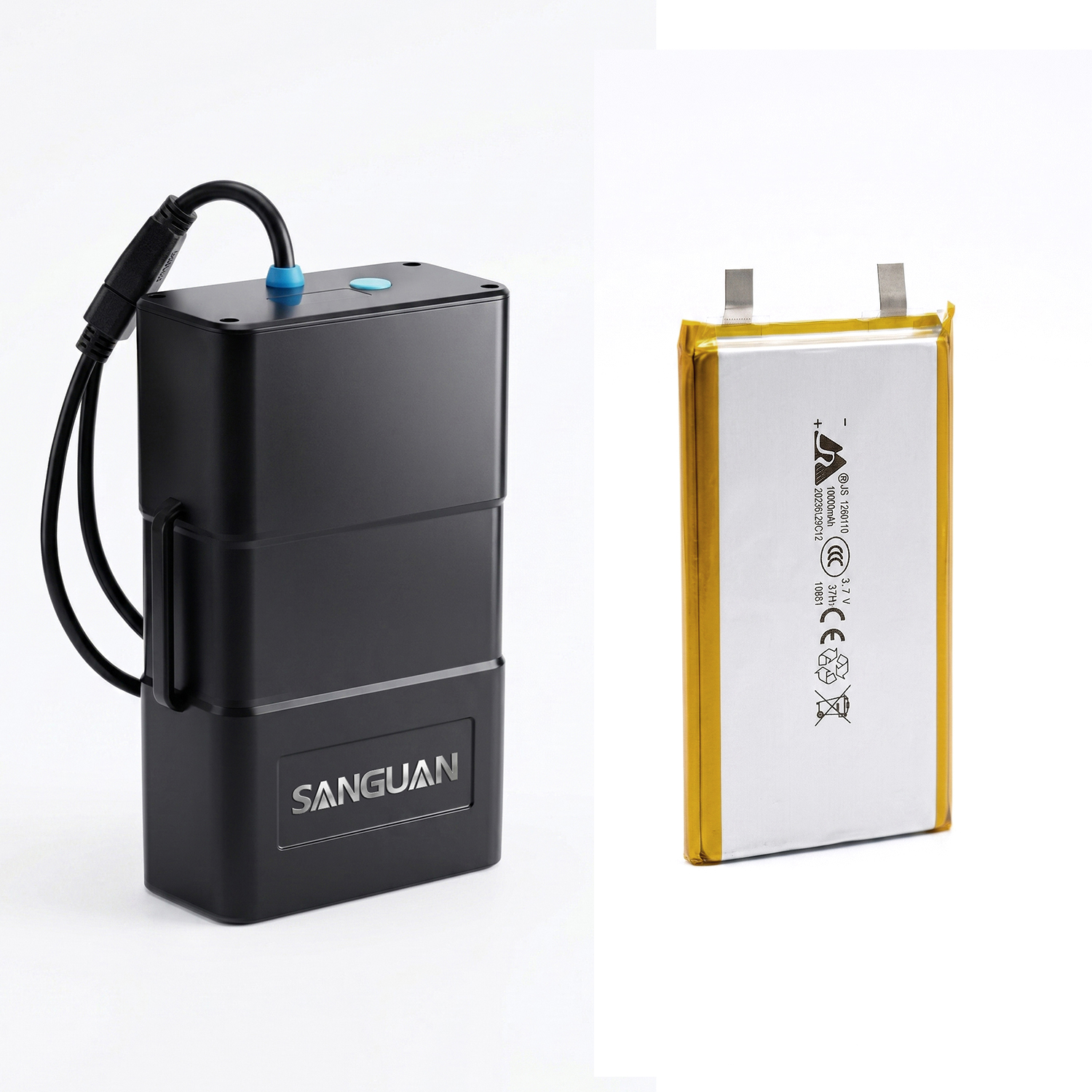 11.1V 10Ah Outdoor LiPo Battery Pack Waterproof Rechargeable Lithium Battery for Fish Finder Camping Marine RV Use
