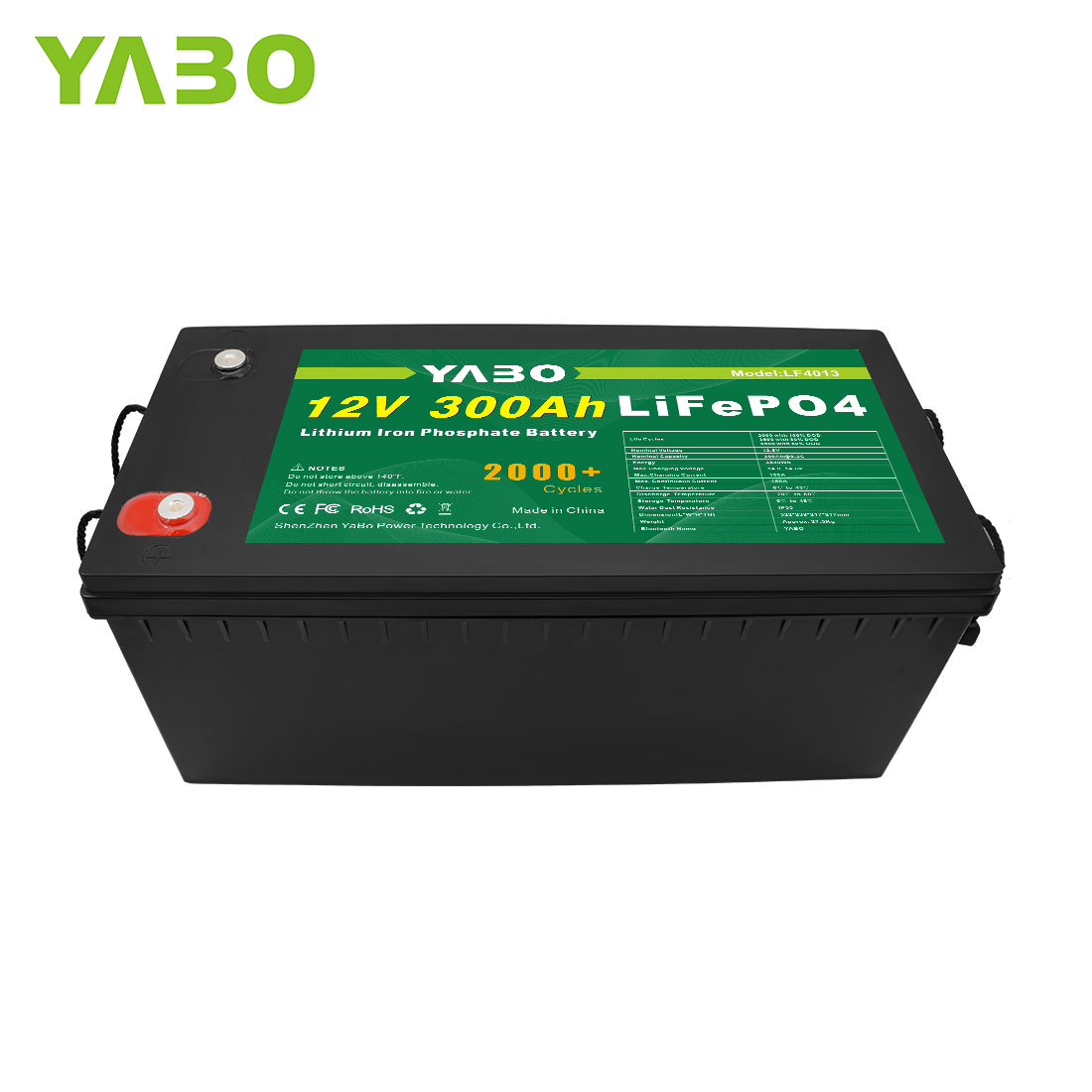 BMS Function Solar Batteries 12.8V 300Ah Prismatic Lithium Ion Battery Pack Deep Cycle LiFePO4 Battery 12V 300Ah