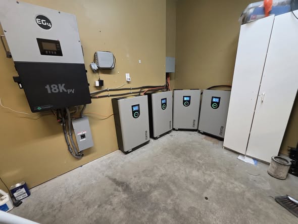 Solar Lithium Battery System Layout
