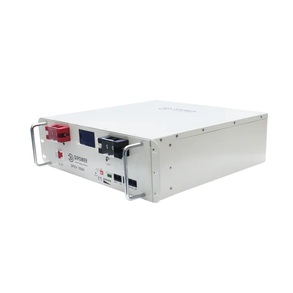 3U Rack Mount Lithium Iron Phosphate Battery 51.2V 100Ah Stackable UPS ESS 5.12kWh 10.24kWh Solar Lifepo4 Battery