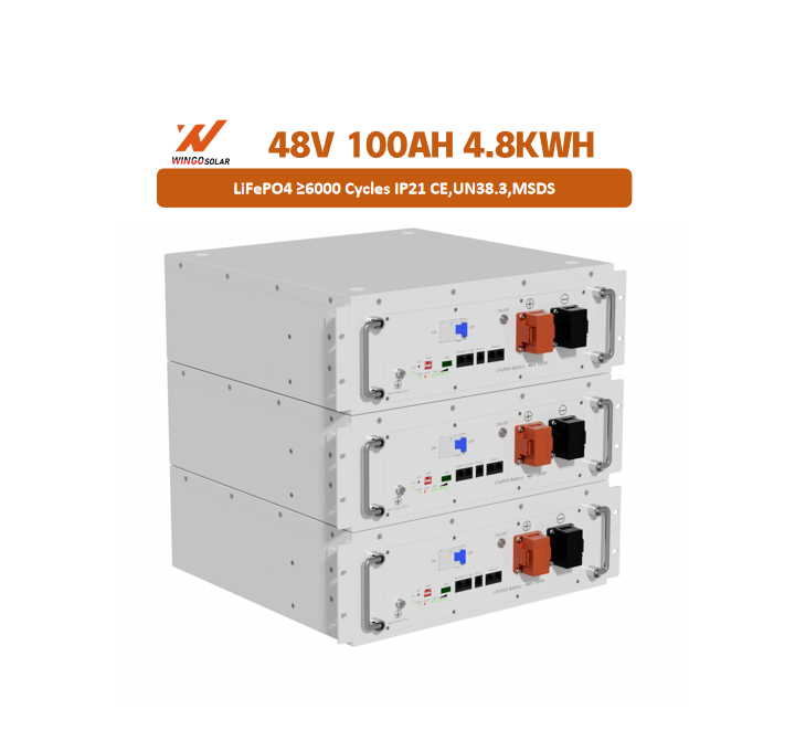 High Capacity 5kw 10kw 15kw 20kw 25kw 30kw Home LiFePO4 48V 100Ah Rack-mounted Lithium Ion Battery