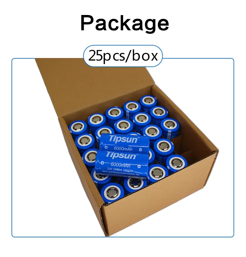 Factory Sale 32700 LiFePO4 Cells 3.2V 6ah Lithium Iron Phosphate Battery 5c