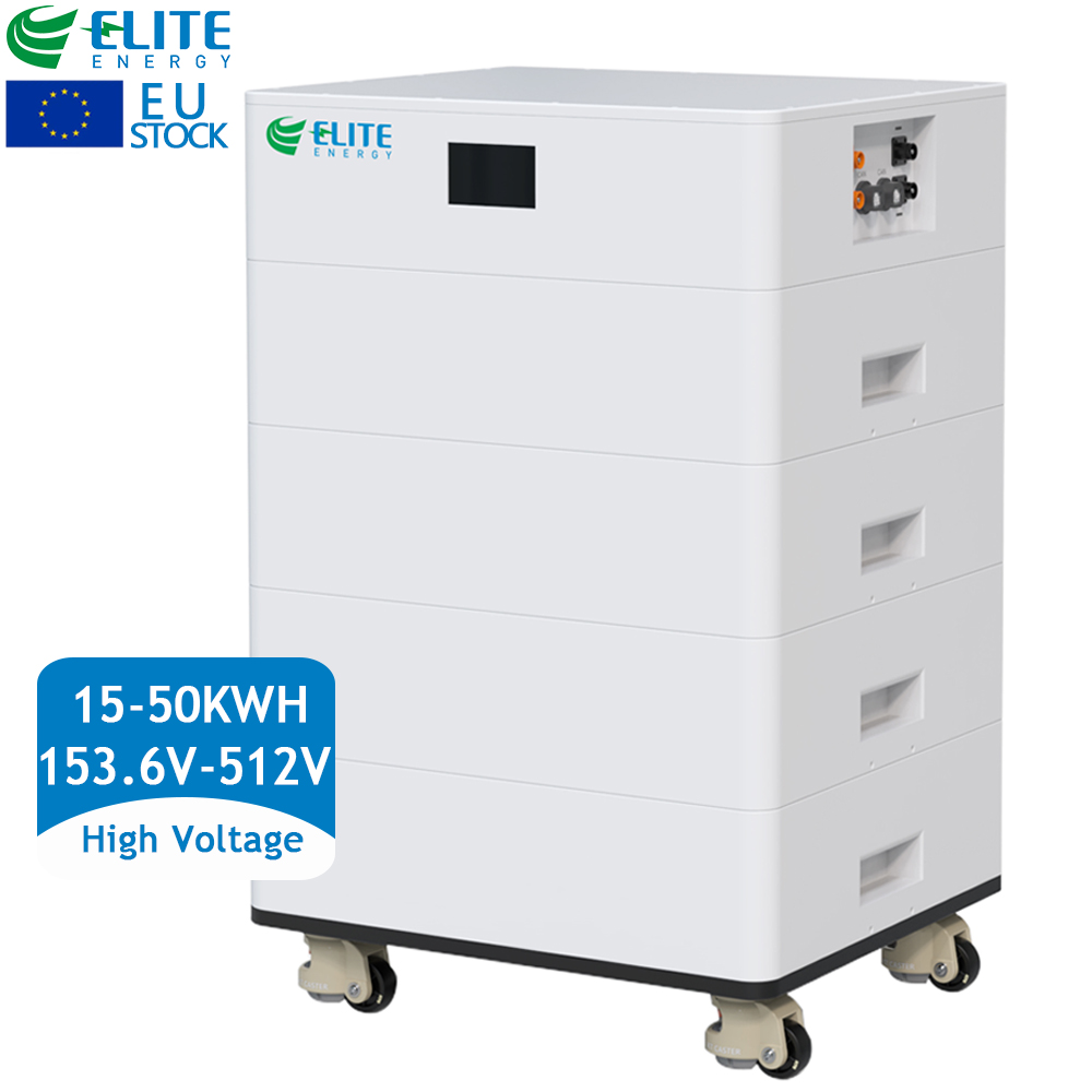 EU STOCK 15kwh 20kwh 30kwh 40kwh High Voltage Plug And Play Stackable Energy Storage Solar System 100Ah LiFePO4 Battery Pack IEC