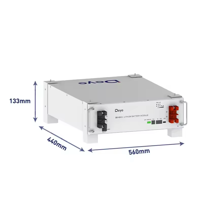 EU Warehouse Deye SE-G5.1 Pro-B Low Voltage Lithium Battery 5kw 10kw 15kw 20kw 51.2V Solar LiFePO4 Battery for Home System