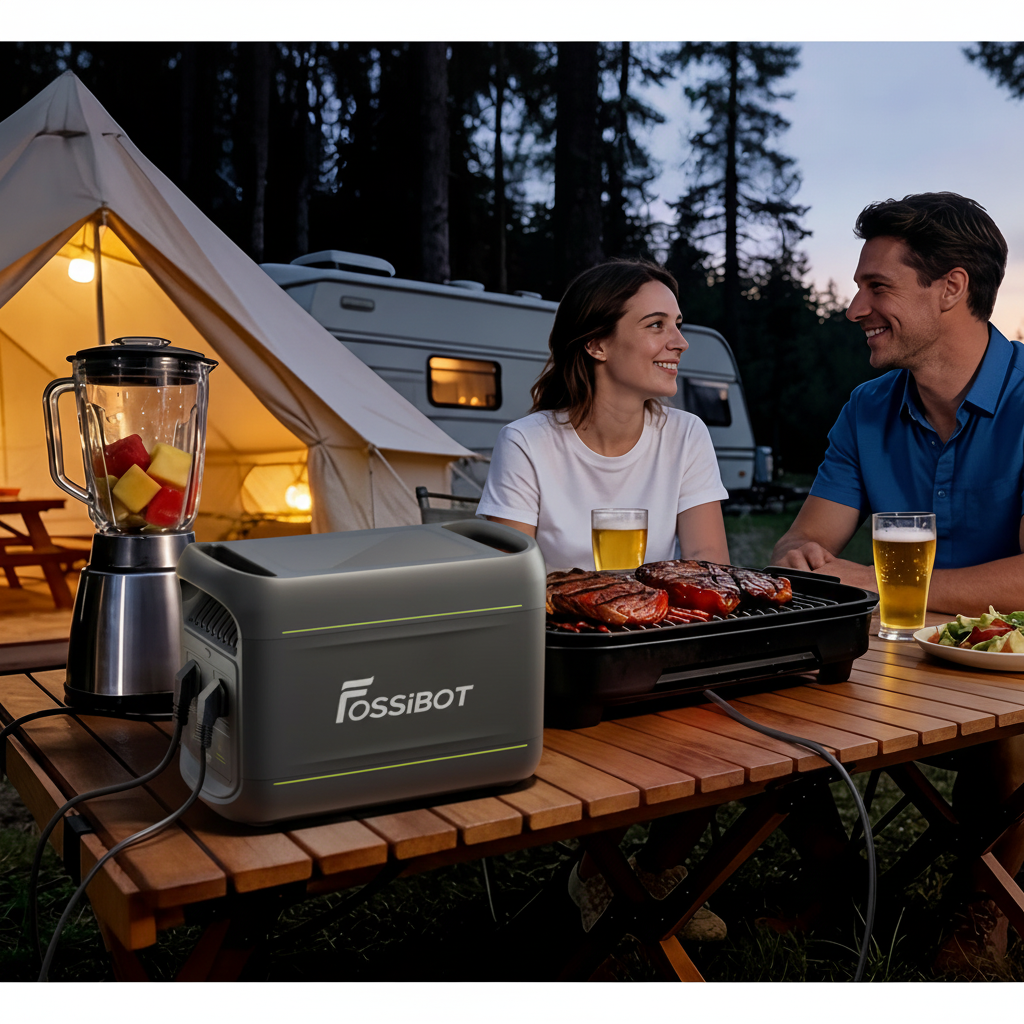 Fossibot F1800 1800W/1024Wh LiFePO4 High Power Home Backup Outdoor Camping Fast Charging With SP420 Pure Sine Portable Use