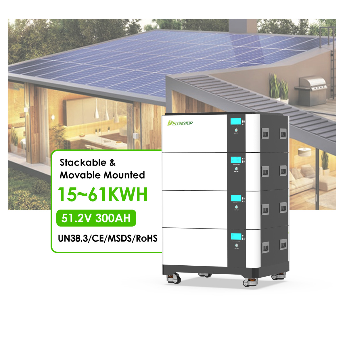 EU Stock 48V 280Ah 300Ah 15Kwh LifePO4 Battery All-In-One Inverter 12Kva Solar Energy Storage 51.2V 314Ah 16Kwh Lithium Battery