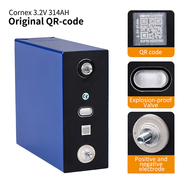 PL EU Cornex 314Ah 3.2V 8000 Cycles Lifepo4 Prismatic Cells Solar Energy Storage Battery 3.2v 314ah Lifepo4 Battery Cornex 314ah