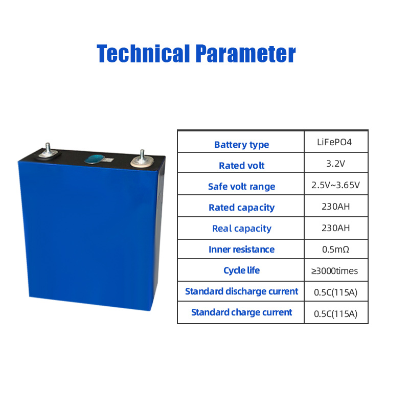 Free Shipping EU Country Grade a LiFePO4 230ah 3.2V Lf230 230ah 250ah for Household Solar Lithium Iron Phosphate Cell