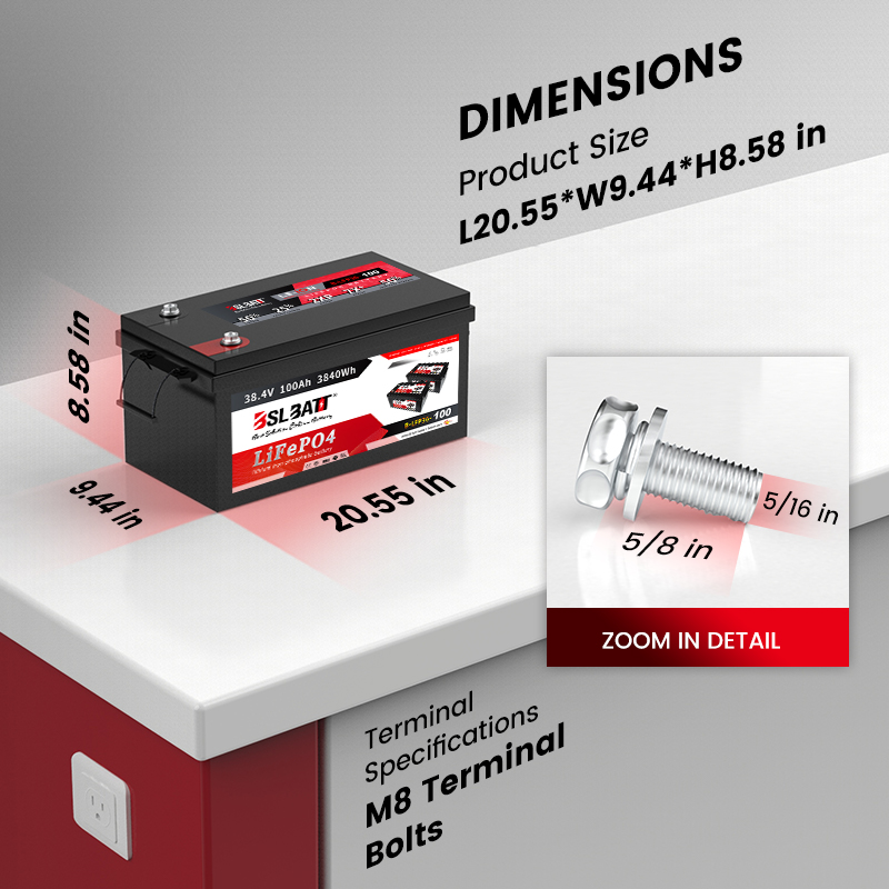 BSLBATT Customized High Safety 36 Volt 100 Ah Lifepo4 Lithium Marine Battery for Marine Trolling Motor
