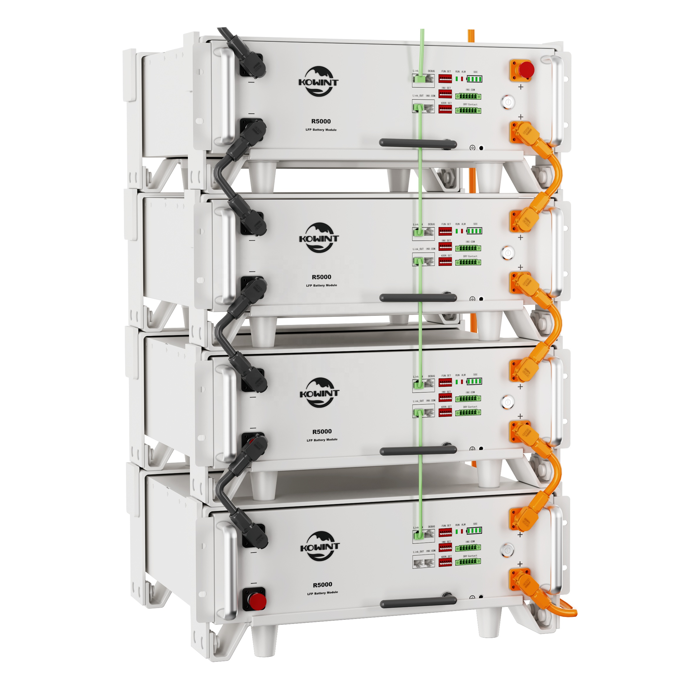 KOWINT Lithium Ion Solar Battery 10kwh 48V 200ah Server Rack Lifepo4 Battery Pack 51.2V 5kwh 10kwh 15kwh 20kwh 30kwh