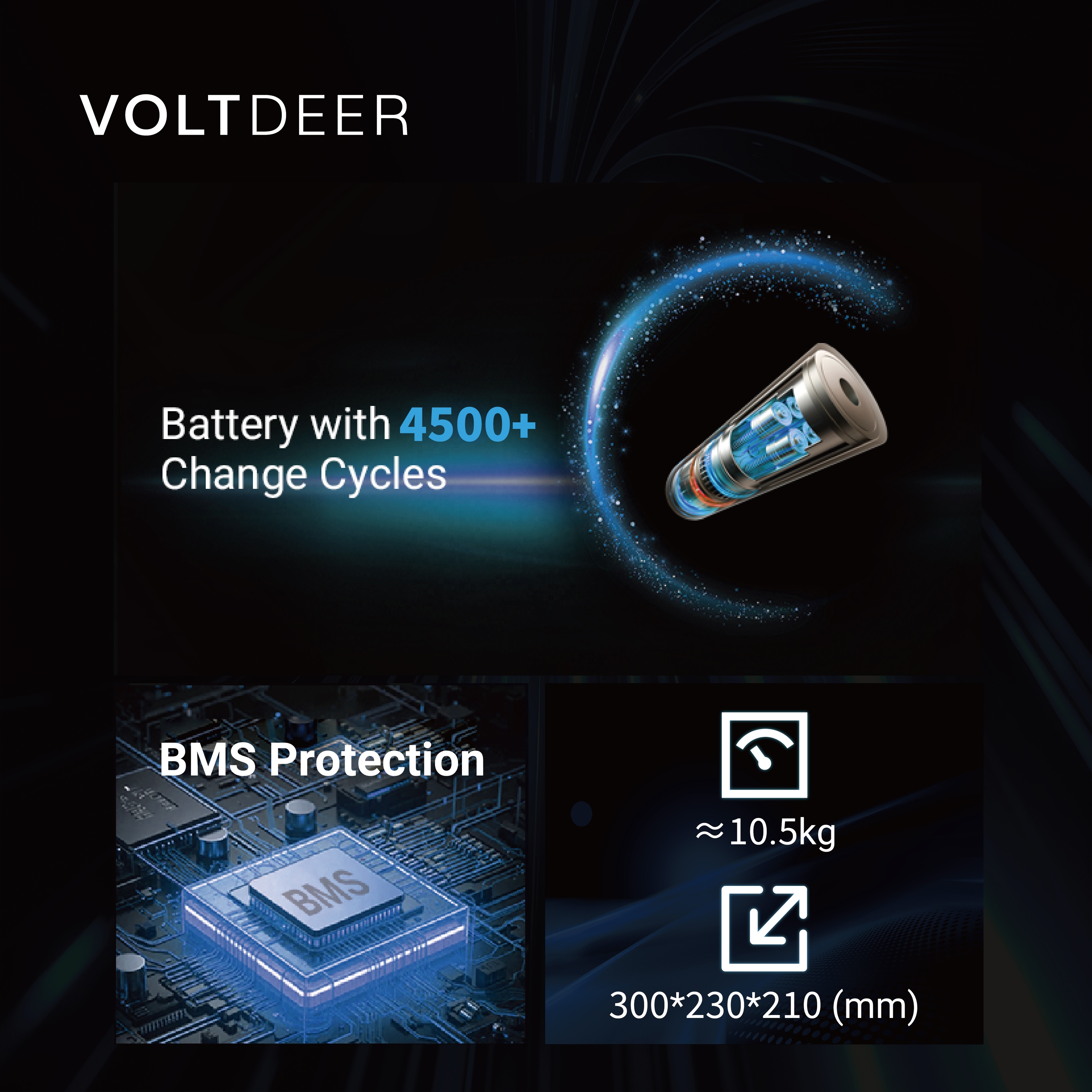 VOLTDEER LiFePO4 Portable Power Station Mppt Control Portable Power Station For Camping