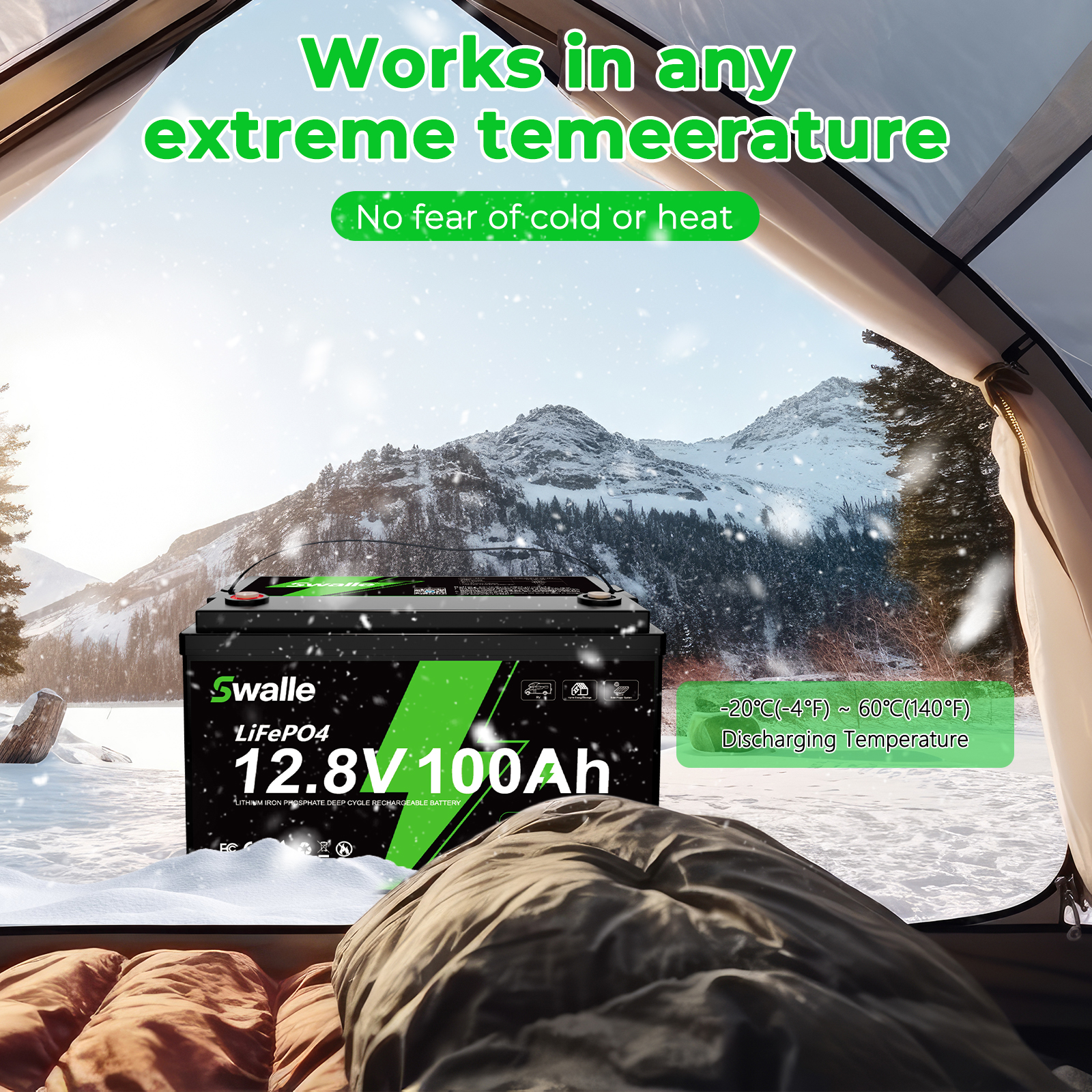 Swalle EU US Stock 12v 24v 48v 100ah 200ah 300ah 400ah Photovoltaic Car Solar Lithium Ion Lifepo4 Battery