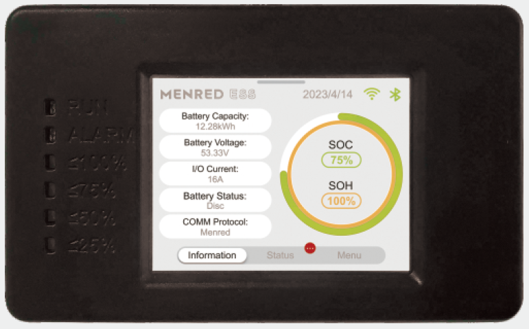 Touchscreen EMS panel