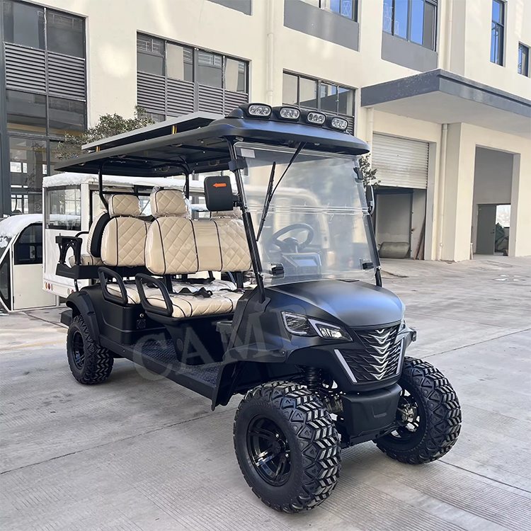 CAMP 2026 New Design 6 Seater Golf Cart Electric Motor 72v Battery Club Sightseeing Car Electric Golf Scooter