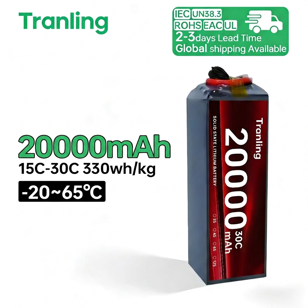 Customized NMC811 High Energy Density 20000mAh 330WH/kg Lithium Ion Drone Battery Pack High Performance Product Category