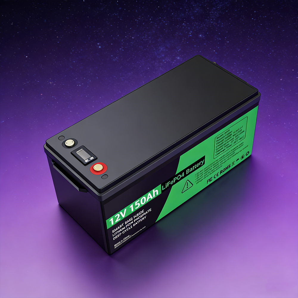 12V 150Ah Solid State LiFePO4 Battery Packs for Solar Storage 8000-Cycle BMS Golf Carts Forklifts Customized Packaging -20~60C