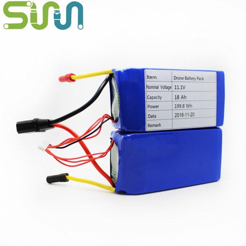 Customized OEM 30C High Rate Lithium Battery High Capacity 18Ah Lithium Ion Battery Pack for Drone