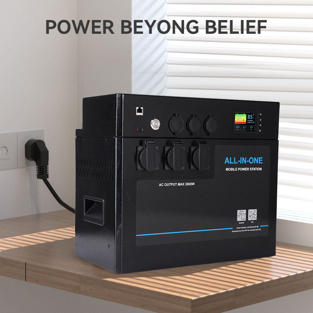 Licitti 12v 24v Portable Power Stations 3000w Lifepo4 Battery Lithium Batteries With Inverter