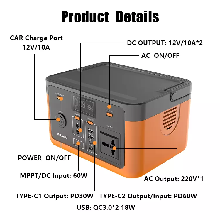 Best Selling 300W 500W 1500W 2400W 3000W Solar Energy Storage Generator Lifepo4 Battery Portable Power Station For Home Outdoor