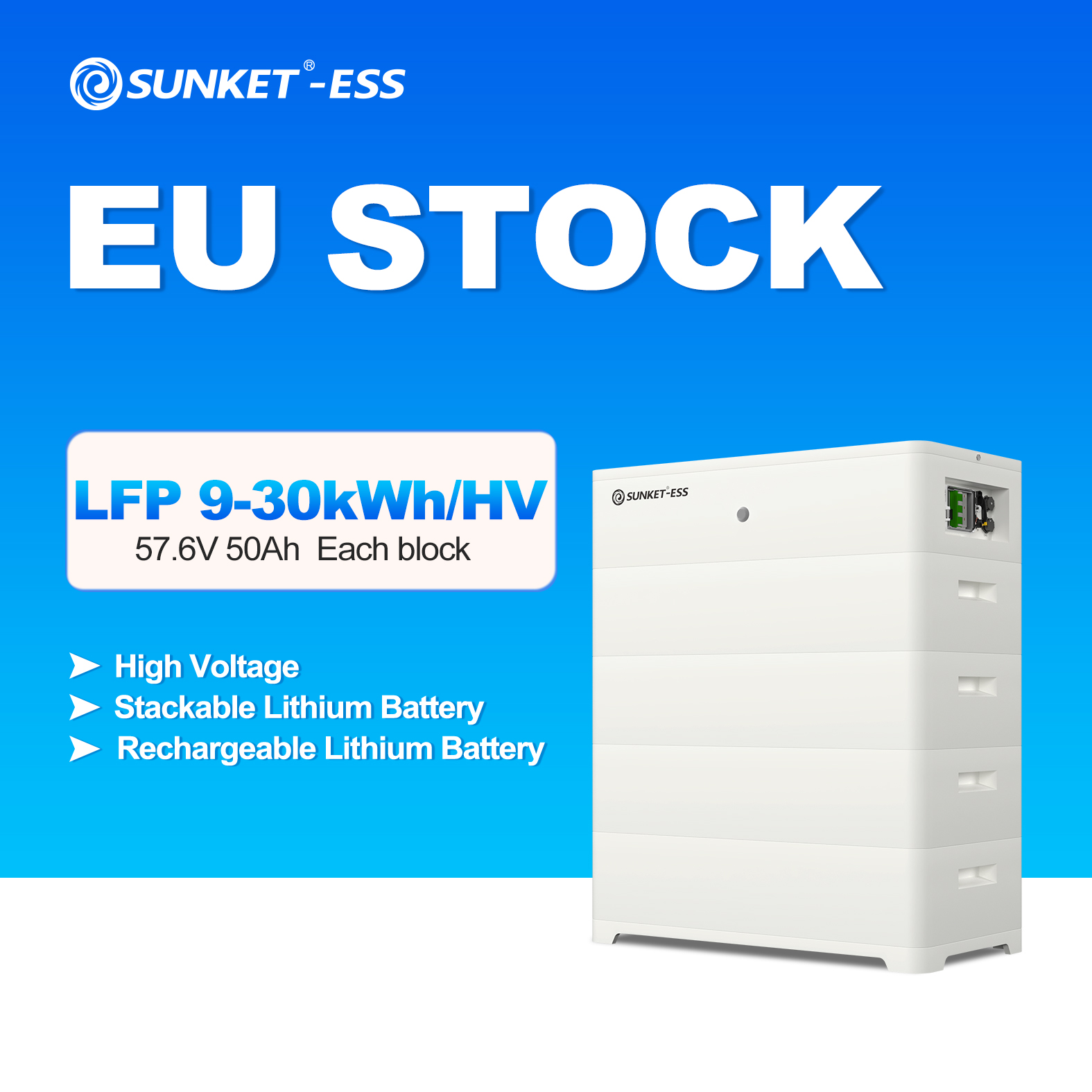 Germany Stock Solar Home Energy Storage Lithium Ion Battery 15kwh 20kwh 30kw 48v 100ah Lifepo4 51.2v 200ah Lithium Battery Pack