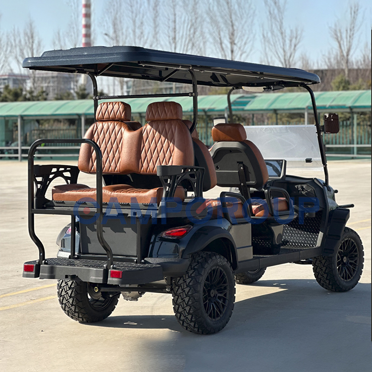 CAMP 2026 New Design 6 Seater Golf Cart Electric Motor 72v Battery Club Sightseeing Car Electric Golf Scooter