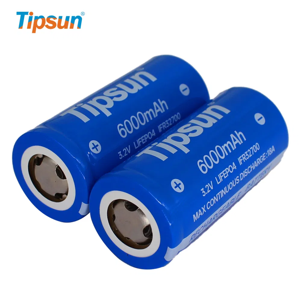 32700 6000 mAh Lithium Iron Phosphate 3.2V 6ah 32700 LiFePO4 Cylindrical Cells Battery for Solar System