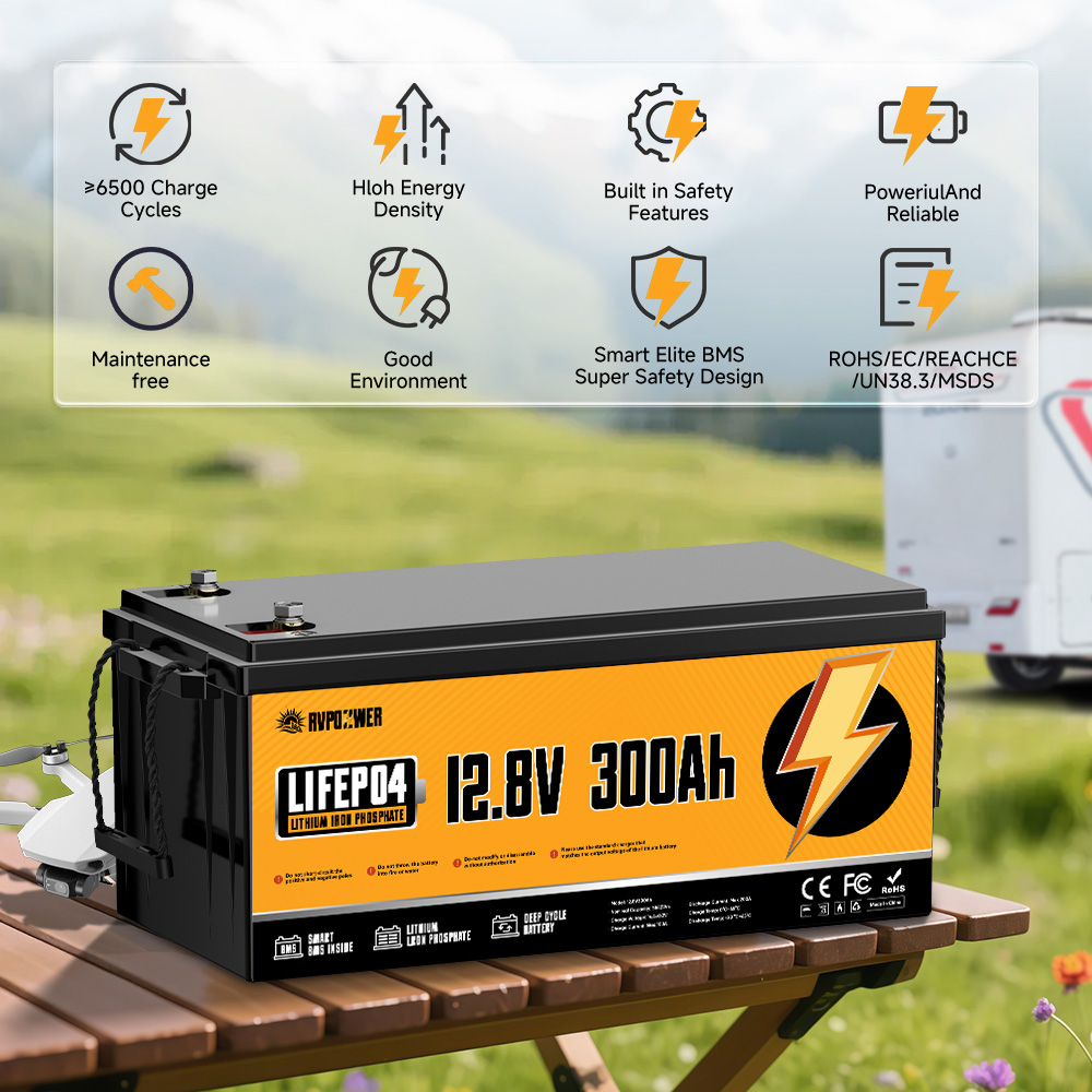 Rvpozwer Environmentally Friendly Green Top-Selling Solid State 12V 300Ah LiFePO4 4000-Cycle Battery Pack Solar Energy Storage