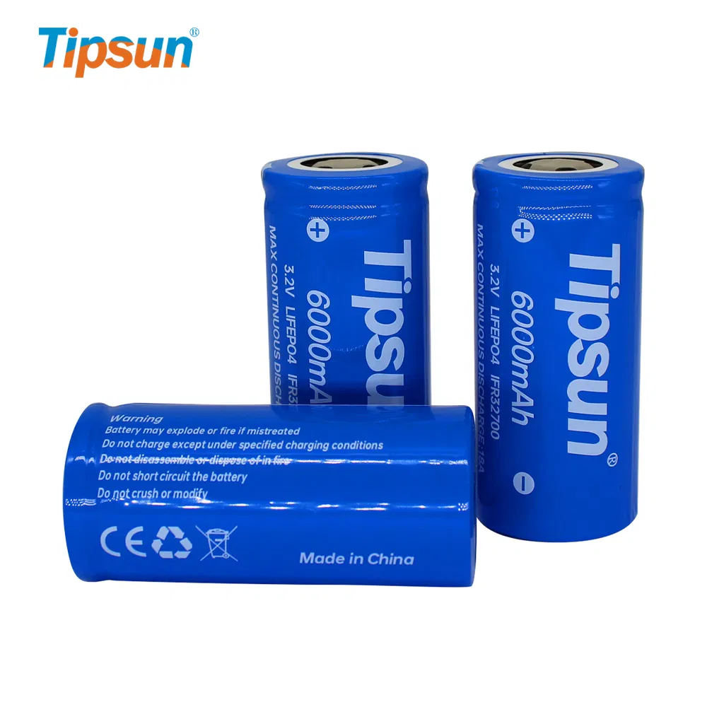 Tipsun Grade a 32650 LiFePO4 Cells 3.2V 6ah Lithium Iron Phosphate Battery 5c