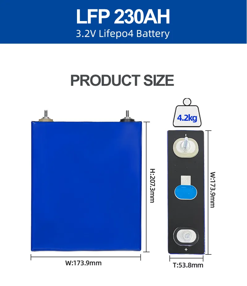LiFePO4 230ah Cell Detail 1