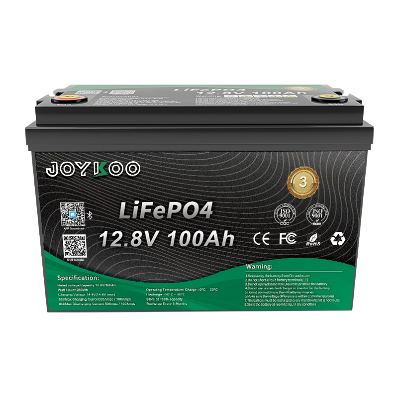 12V100Ah 12.8V 100Ah LFP Lithium-ion Battery Pack Deep Cycle Life LiFePO4 Batteries for RV Marine E-forklift UPS AGV EV